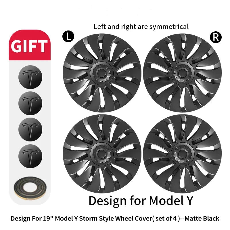 Enjoliveurs Style Storm Tesla Model Y 19 Pouces 2020-2024 - détail du montage - Becquet Voiture