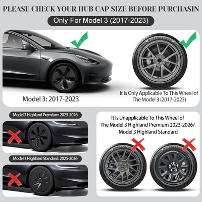 Enjoliveurs Tesla Model 3 18 Pouces 2017-2023 - vue de profil - Becquet Voiture