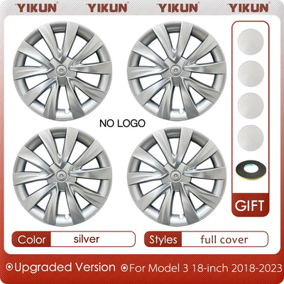 Enjoliveurs Tesla Model 3 18 Pouces 2018-2023 (Lot de 4) - vue de dessus - Becquet Voiture