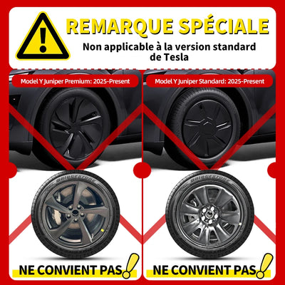Enjoliveurs Tesla Model Y 19 Pouces 2020-2024 (Lot de 4) - vue de profil - Becquet Voiture