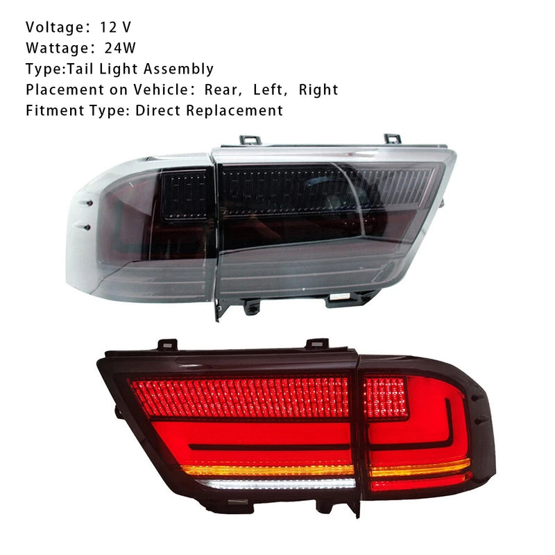 Ensemble de Feux Arrière LED Gauche et Droit pour Toyota Land Cruiser LC300 2021-2023 - détail du montage - Becquet Voiture