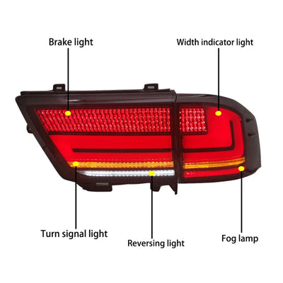 Ensemble de Feux Arrière LED Gauche et Droit pour Toyota Land Cruiser LC300 2021-2023 - vue de face 2 - Becquet Voiture