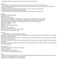 Ensemble de Feux Arrière LED Gauche et Droit pour Toyota Tundra 2014-2020 - installé sur véhicule 2 - Becquet Voiture