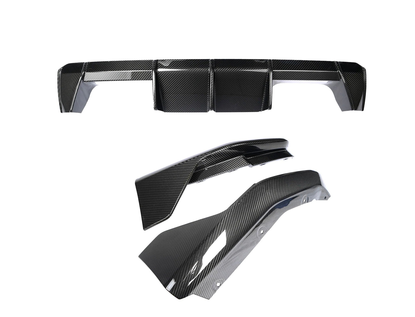 Ensemble Diffuseurs MP Fibre Carbone BMW G80 G82 - vue de face - Becquet Voiture