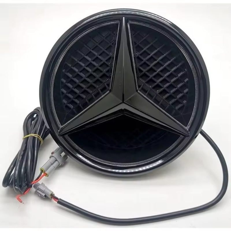 Étoile logo Mercedes LED blanc calandre - vue arrière - Becquet Voiture