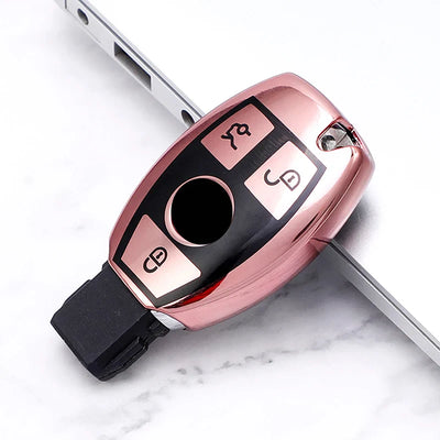 Étui Protection Clé Mercedes Silicone 2 3 Boutons - vue rapprochée - Becquet Voiture