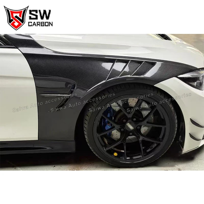 Évents de Garde-Boue Avant Carbone BMW F80 M3 F82 M4 - installé sur véhicule - Becquet Voiture