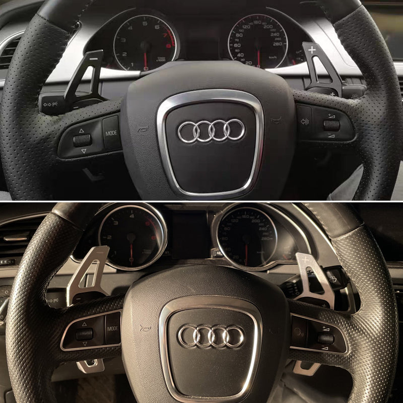 Extension palette au volant Audi aluminium - vue arrière - Becquet Voiture