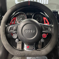 Extension palette au volant Audi aluminium - vue de profil - Becquet Voiture