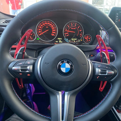 Extension palette au volant BMW Génération F - vue de profil - Becquet Voiture