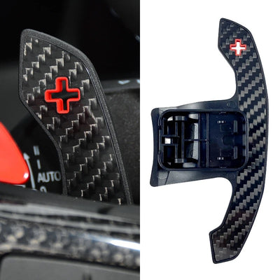 Extension palette au volant carbone BMW Série M Sport - vue de trois-quarts - Becquet Voiture