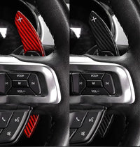 Extension palette au volant carbone Ford mustang - installé sur véhicule - Becquet Voiture