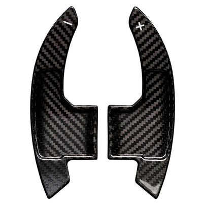 Extension palette au volant carbone Ford mustang - vue de profil - Becquet Voiture