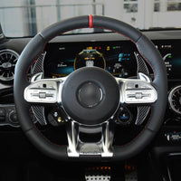 Extension palette au volant Carbone Mercedes Classe A45S - vue arrière - Becquet Voiture