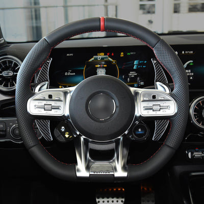 Extension palette au volant Carbone Mercedes Classe A45S - vue arrière - Becquet Voiture