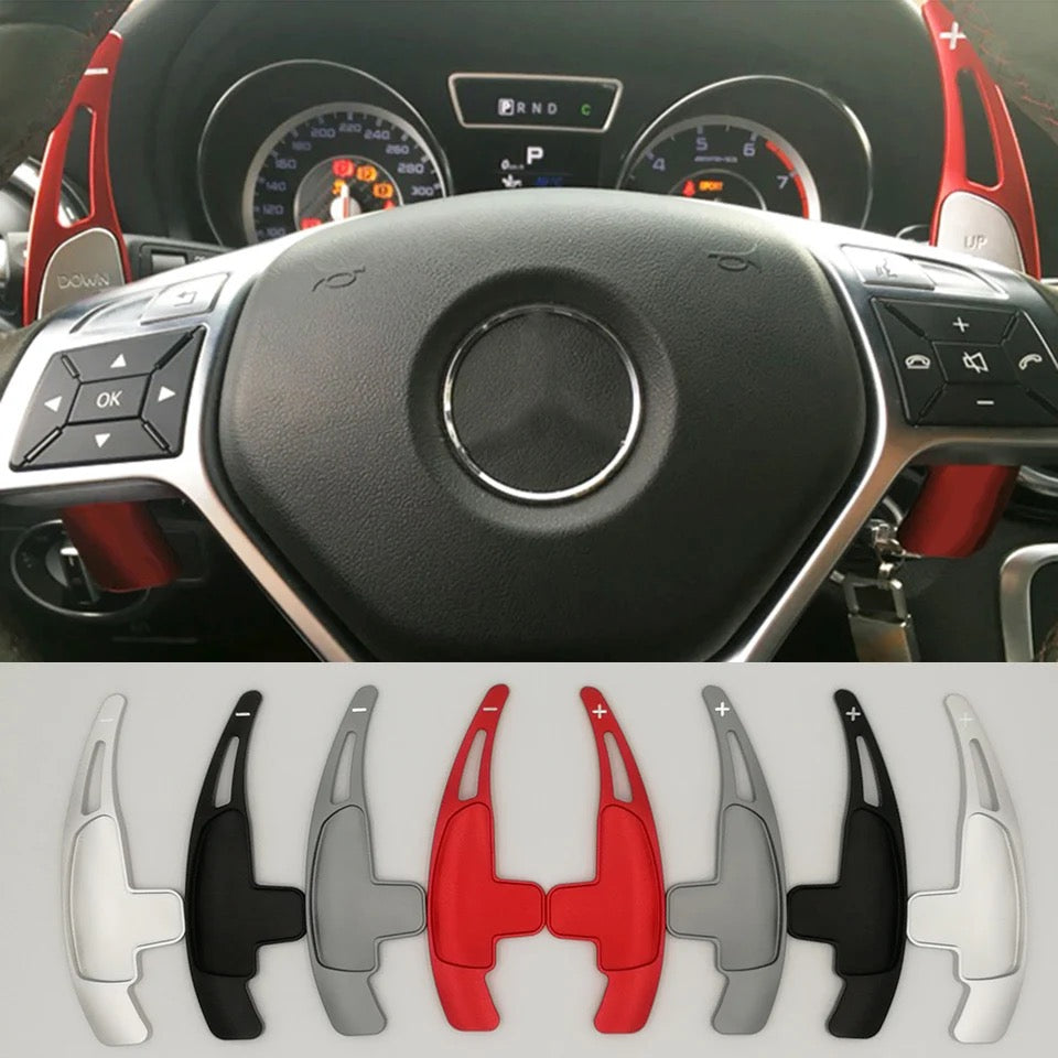 Extension palette au volant Mercedes AMG avant 2014 - vue de face - Becquet Voiture
