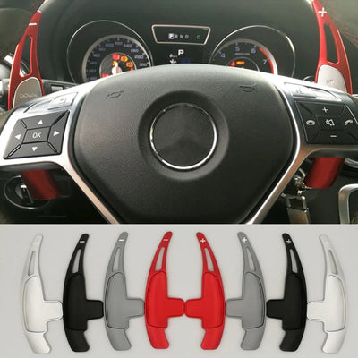 Extension palette au volant Mercedes AMG avant 2014 - vue de face - Becquet Voiture