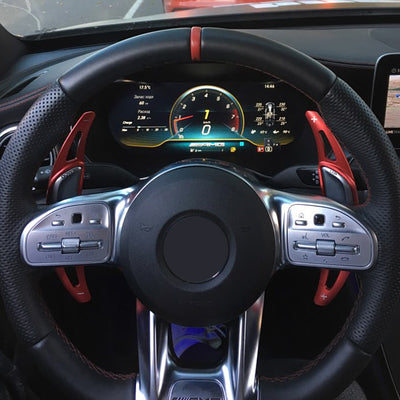 Extension palette au volant Mercedes Classe A45 - vue arrière - Becquet Voiture