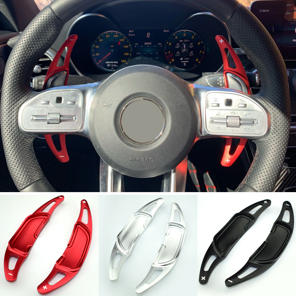 Extension palette au volant Mercedes Classe A45 - vue de face - Becquet Voiture