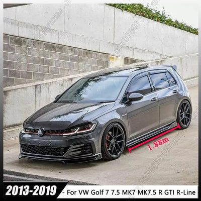 Extensions de Bas de Caisse VW Golf 7 7.5 R GTI 2013-2019 - vue de face - Becquet Voiture