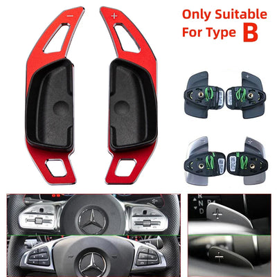 Extensions de Palettes au Volant Mercedes Classe A W177 Classe C W205 - vue de dessus - Becquet Voiture