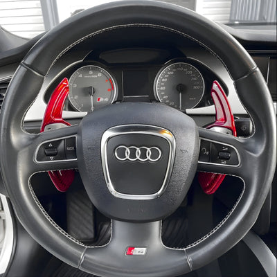 Extensions Palettes Aluminium Volant Audi B8 Noir - vue arrière - Becquet Voiture