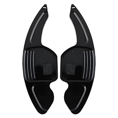 Extensions Palettes Aluminium Volant Audi B8 Noir - vue de face - Becquet Voiture