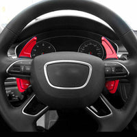Extensions Palettes Aluminium Volant Audi B8 Noir - vue de trois-quarts - Becquet Voiture