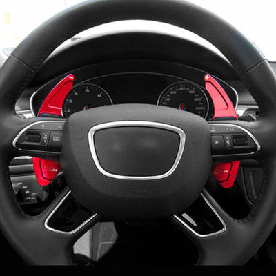 Extensions Palettes Aluminium Volant Audi B8 Noir - vue de trois-quarts - Becquet Voiture