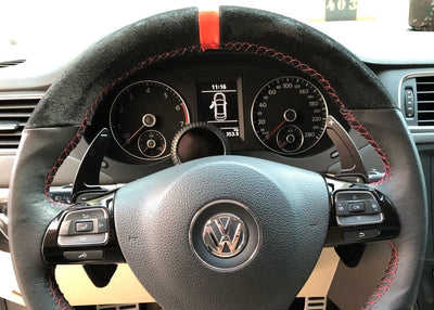 Extensions palettes au volant aluminium VW Polo 6R 2009-2014 - détail du montage - Becquet Voiture