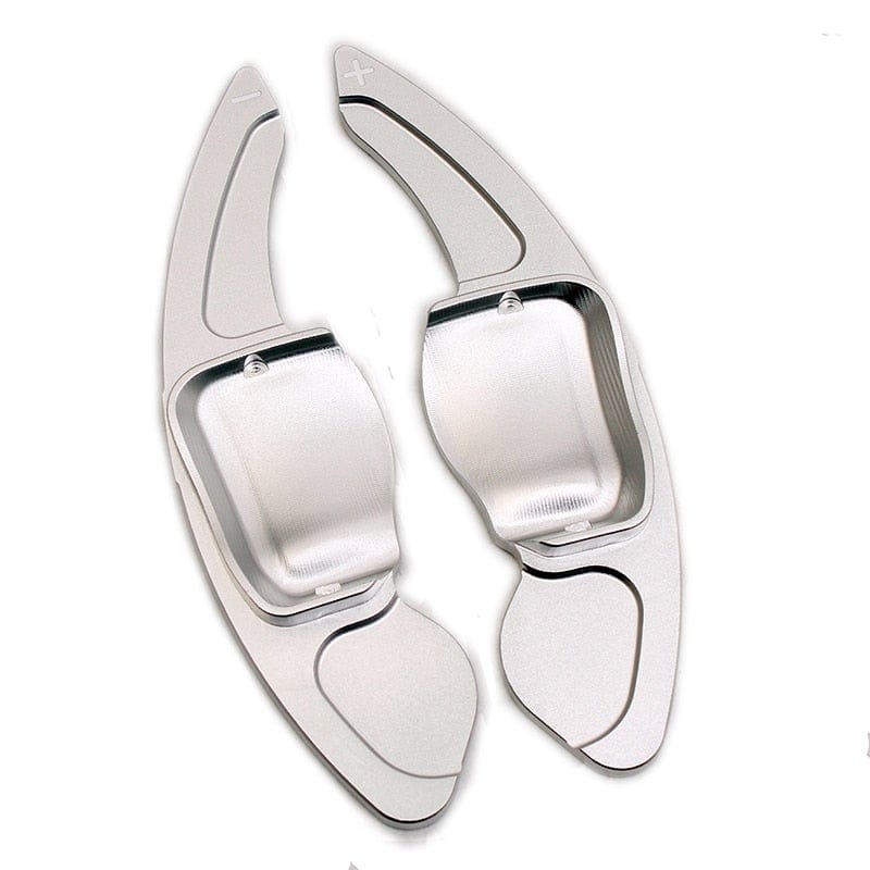 Extensions palettes au volant aluminium VW Polo 6R 2009-2014 - vue de face - Becquet Voiture