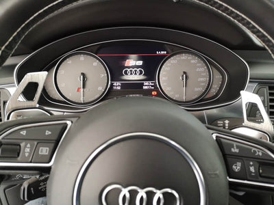 Extensions Palettes Au Volant Audi Alu Brossé Noir - vue de profil - Becquet Voiture