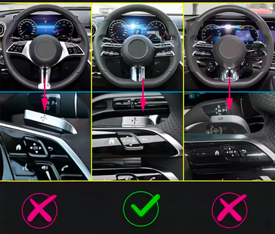 Extensions Palettes au Volant Performance Mercedes Classe C W206 - vue arrière 2 - Becquet Voiture