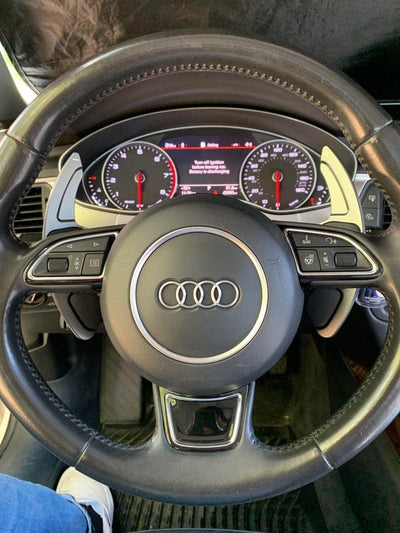 Extensions Palettes Volant Aluminium Performance Audi A6 S6 C7 - installé sur véhicule - Becquet Voiture