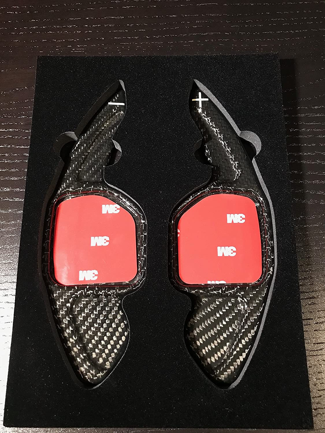 Extensions Palettes Volant Audi A3 A4 A5 A6 A7 TT Q3 Q5 Carbone - vue de face - Becquet Voiture