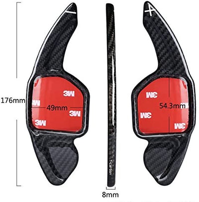 Extensions Palettes Volant Audi A3 A4 A5 A6 A7 TT Q3 Q5 Carbone - vue de profil - Becquet Voiture