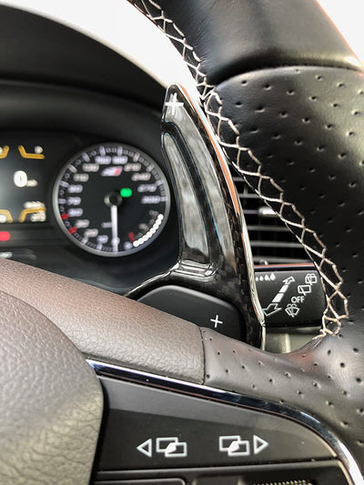 Extensions Palettes Volant Carbone Seat Ateca Leon FR 5F - vue de profil - Becquet Voiture