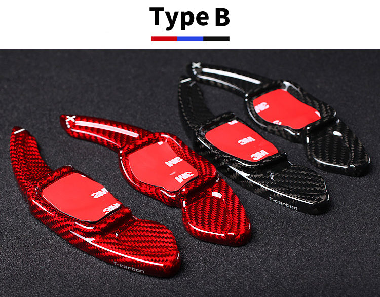 Extensions Palettes Volant Carbone VW Golf 6 7 CC Scirocco - vue arrière - Becquet Voiture