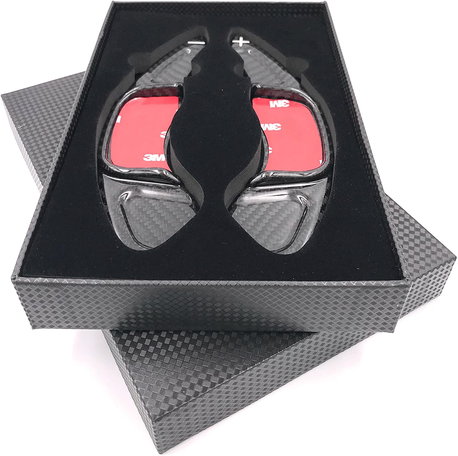 Extensions Palettes Volant Carbone VW Golf 7 MK7 R Scirocco - vue de face - Becquet Voiture