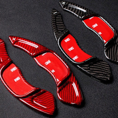 Extensions Palettes Volant Carbone VW Golf 7 MK7 R Scirocco - vue de trois-quarts - Becquet Voiture