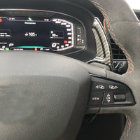 Extensions Palettes Volant SEAT Ibiza 6F 2015-2020 Carbone - vue arrière - Becquet Voiture