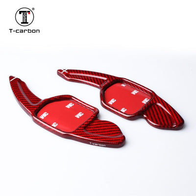 Extensions Palettes Volant SEAT Ibiza 6F 2015-2020 Carbone - vue de trois-quarts - Becquet Voiture