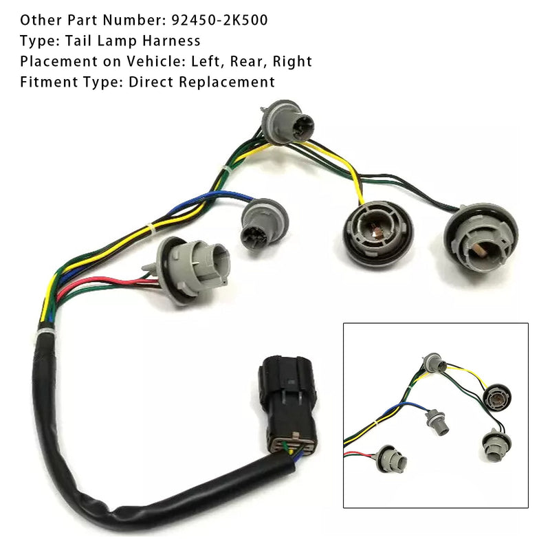 Faisceau Câbles Feux Arrière Kia Soul 2011-2013 Sans LED 92450-2K500 - vue arrière - Becquet Voiture
