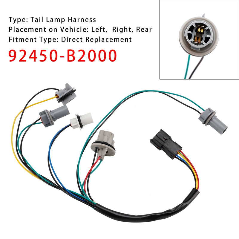 Faisceau Câbles Feux Arrière Kia Soul 2013-2019 92450-B2000 - détail du montage - Becquet Voiture