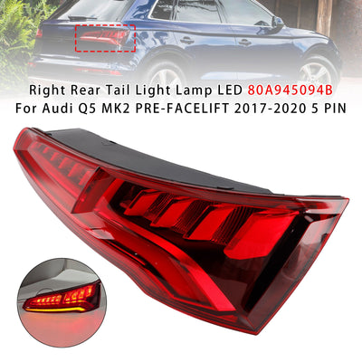 Feu Arrière Droit LED Audi Q5 MK2 2017-2020 Réf 80A945094B - installé sur véhicule - Becquet Voiture