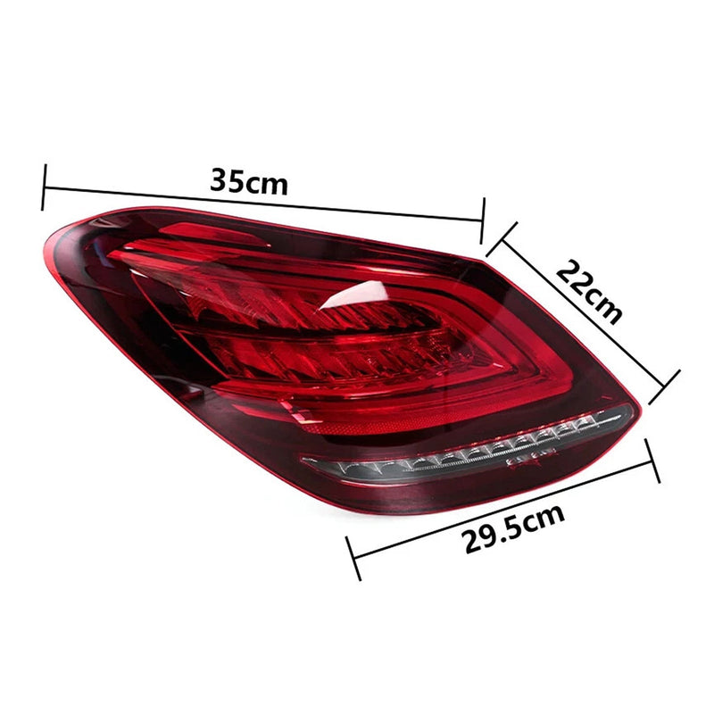 Feu arrière gauche à LED pour Mercedes-Benz W205 C43 AMG 4Matic restylée (2019-2021) - Références : 2059067103 et 2059067203 - packshot studio - Becquet Voiture