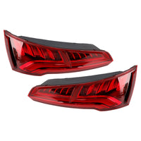 Left and right LED taillights Audi Q5 MK2 2017-2020 - fitting detail - Becquet Voiture