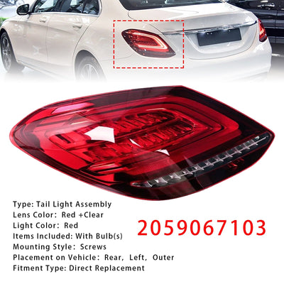 Feu Arrière Gauche LED Mercedes W205 C63 AMG S 2019-2021 - installé sur véhicule - Becquet Voiture
