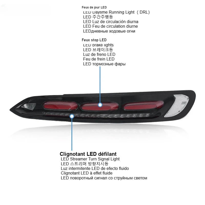 LED Taillight Mercedes AMG GT 2019-2023 - side view - Becquet Voiture