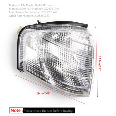 Feu d'angle droit clignotant Mercedes Benz Classe C W202 1994-2000 - vue de profil - Becquet Voiture